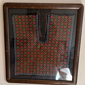 Framed Embroidered Textile Art